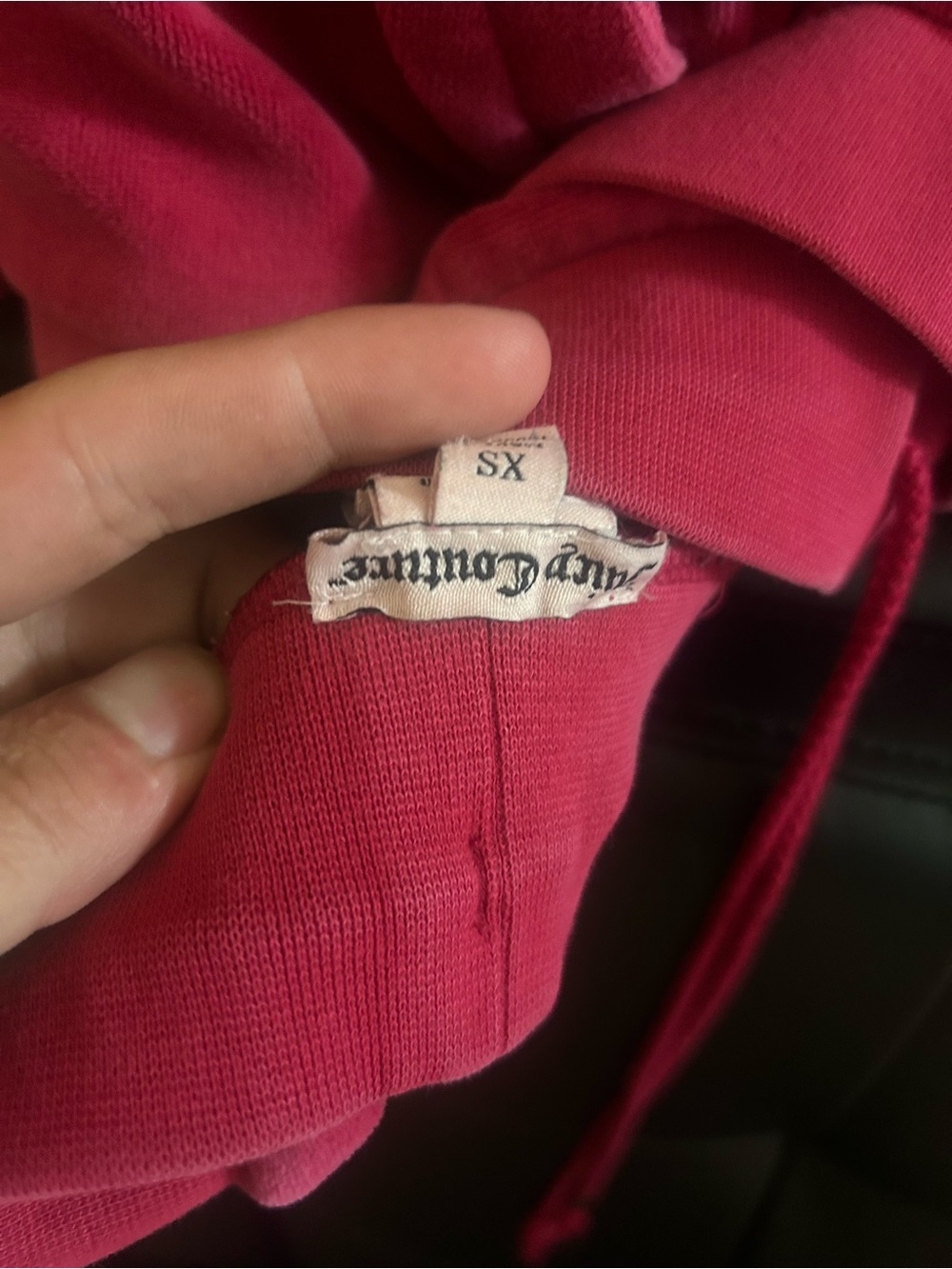 Juicy Couture Hot Pink Velour Sweatshirt Hoodie - Picture 2 of 6
